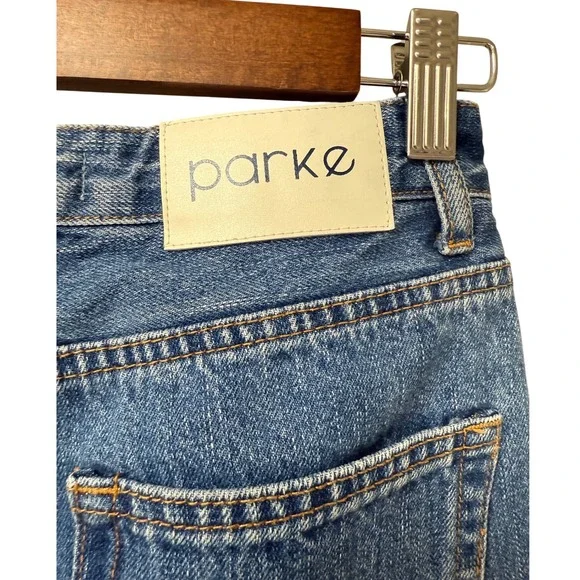 PARKE Classic Straight Jeans Womens Size 26 Medium Wash Denim Casual vtg 90s EUC - Picture 7 of 8